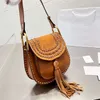 Bolsas de noite Bolsas de ombro femininas Bolsas crossbody Bolsas de borla Bolsas de camurça falsa Bolsa de mão Flip Bolsas de moda de tamanho médio Alta qualidade removível