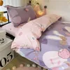 Set di biancheria da letto Kawaii Coniglio Stampato Biancheria da letto Copripiumino floreale Federa Set di biancheria da letto Kawaii Lenzuolo Copripiumino Singolo Queen King Size 220924