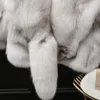 Women s Fur Faux Winter Cloak Warm Women Cardigan big real Collar Cape Fashion Solid Poncho With medium Sleeves Evening dress shaw 220926