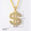 男性のaollar sign Inlaid Diamond Pendant Gold Necklace 2022人気ヨーロッパ系アメリカ人誇張されたヒップホップパーソナリティ女性トレンディ服アクセサリー