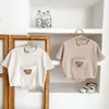 Rompers MILANCEL Baby Clothes Waffle Infant Boys Bear Bodysuits Short Sleeve Clothing 220922