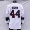 Mitch 2020 New NCAA Syracuse Orange Jerseys 44 Jim Brown College-Football-Trikot, weiß, Größe für Jugendliche und Erwachsene, alle genäht