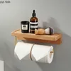 Toilet Paper Holders Roll Brass Wood Napkin Tissue Box Home Wallmounted Storage Rack Towel 220924