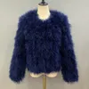 Women s Fur Faux Arrival Feather Coats Lady Fashion Turkey Jackets Thick Warm Spring Winter Outerwear S1002 220926