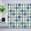 Douchegordijnen creatieve geometrische ronde zwart rode witte strepen abstracte kunst modern minimalistisch badkamer decor stoffen gordijn set