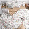 Set di biancheria da letto Set di biancheria da letto con stampa floreale Globon con federa in morbido cotone Set copripiumino in piumino Queen King Size 4 pezzi 220924