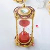 Decoración del hogar Vintage Metal Glass 15 minutos reloj de arena temporizador utilizado para la decoración del hogar cocina boda regalos del Día de San Valentín