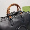 حقيبة Pochette BACK BAMBOO حقائب يد ديانا كيس الكتف الحقيقية حقيبة جلدية مسجرة قابلة للإزالة