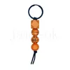 Wooden Beaded Keychain Pendant Sports Basketball Football Baseball Tassel Keychains Wooden Bead Key Chain Keyring DE789