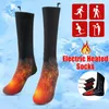 Chaussettes de sport chauffage électrique hiver chaud chauffé hommes femmes thermique chauffe-pieds pour cyclisme Trekking Ski