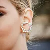 Backs Earrings SOELLE Real 925 Sterling Silver Mono Plears Hoop Ear Cuff With Stud Fashion Clip Earring 1pc For Women EDEN Collection