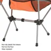 Camp Furniture Portable Folding Chair Metal Support Strong Load Bearing Capacity Orange Camping Multipurpose