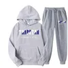 Heren T Shirts 2022 Merk Gedrukt Sportkleding Mannen 15 Kleuren Warm Twee Stukken Set Losse Hoodie Sweatshirt Broek Jogging