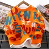 Pullover Boys Sweatshirt Spring Autumn Kids Long Sleeve T Shirt Children Letter Print Tops Girls O neck 4 6 7 8 10 11 12 14 Year 220924