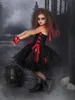 Speciale gelegenheden Scary Zombie Kids Halloween Kostuumset Zwarte Red Girls Tutu Dress Children Clothing Tule Dresses 220922