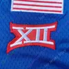 Mitch 2020 New NCAA College Kansas Jayhawks Jerseys 13 Chamberlain Basketball Jersey Blue Size Youth Vuxen All Stitched