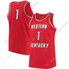 Mitch Western Kentucky Hilltoppers Maillot de basket-ball NCAA College Hollingsworth Charles Bassey Carson Williams Savage Anderson Camron Justice Lee