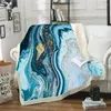 Blankets Dreamlike Watercolor Mandala Blanket Hippie Feathers Sherpa Flannel Fleece Reversible Bed Couch Fluffy Bedding