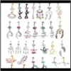 & Bell Rings Drop Delivery 2021 Wholes 20Pcs Mix Style Belly Button Body Piercing Dangle Navel Ring Beach Jewelry Cluic298M