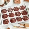 Moules de cuisson 2022 Modèle Rose Cookie Cutter Timbre Gaufrage Moule Drôle En Bois Artisanat Décoration Outils