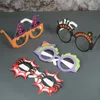 Decorações de Natal Halloween Spider Bat Pumpkin Paper Glasses