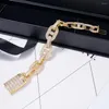 Bangle Tirim Luxe dikke hiphop armbanden Volledige kubieke zirkoon Crysal Lock Clasp Cubaanse feestjuwelen voor mannen vrouwen van hoge kwaliteit