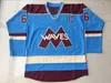 Gla A3740 Stitched 66 Gordon Bombay Gunner Stahl Mighty Ducks Waves Hockey Jersey Customized Double Stitched Name & Number VERY RARE NO RESERVE Jersey