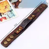 Oude bloement branch bar id Leather Bangle manchetknop verstelbare armband pols voor mannen dames mode sieraden