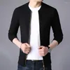 남자 스웨터 스웨터 남자 카디건 blusa de frio masculino 솔리드 캐주얼 니트웨어 슬림 핏 지퍼 풀 knitted