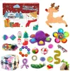 2023 New Party Fidget Toys Christmas Blind Box 24 dias Calendário de advento Xmas amassar as caixas de presente de música Countdown Presentes infantis B0927
