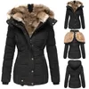 Kvinnorjackor Kvinnor Trench Lapel Womens Button Coat Overcoat Ladies Jacket Lång vinterutkläder lättvikt