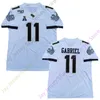 Mitch 2020 New NCAA College UCF Knights maglie 11 Dillon Gabriel maglia da calcio nero bianco taglia gioventù adulto tutto cucito