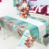 Christmas Decorations Merry Christmas Plastic Disposable Tablecloth Christmas Decoration For Home Xmas Navidad Natal Gifts Year Ornament 220926