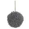 Towel 1PC Chenille Hand Towels Sponge Soft Absorbent Kitchen Bathroom Hanging Ball With Hook Loops Quick-Drying Handball