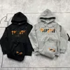 Herrspårsfall FW handduk broderad Trapstar hoodie män kvinnor huva pullover 220924