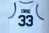 NCAA College Georgetown Hoyas 33 Patrick Ewing Basketball Jerseys сшитые вышива