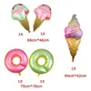 Donut-Eiscreme-Ballons-Set „Have a Sweet Day“-Folien-Donut-Zahlen-Helium-Ballon-Jubiläums-Geburtstags-Party-Dekoration