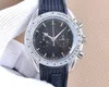Man armbandsur kronograf Vk Movement Diameter 43 5mm konvext kruka täckglas bred pekpekare Watch206r