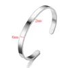 Simple 4MM Thin Cuff Bangle Stainless Steel Smooth Open Ring C Bracelet for Women Men Delicate Wristband Bangles Lovers Jewelry
