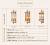 Açık su geçirmez duvar lambası bakır Çin retro restoran villa ev iç aydınlatma koridoru bahçe dekorasyonu için