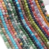 Minchas Multicolor Rachado 8mm Spacer Loose de Pedra Natural para Jóias Fazendo Acessórias de Colar de pulseira artesanal DIY 15 "