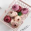 Roses de thé artificielles en soie, 50/100 pièces, bourgeons, cadeaux DIY, boîte à bonbons, décorations de noël pour la maison, jardin, accessoires de mariage