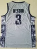 Gla James Bird College Basketball Jerseys Irlandais St. Vincent Mary Bryant Lower Merion Caroline du Nord Allen Iverson David Robinson Michael Laney