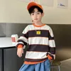 Pullover Boys Spring Fashion Contrast Kolor Bluza Bluza Dzieci Casual Sport Tops Dzieci Odzież z długim rękawem 3 5 9 10 12y 220924