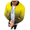 2022 Fashion New Print Zipper Jacket For Men Autumn Outdoor Sports Waterproof High Street Casual Slim Coats JK001