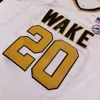 MITCH 2020 NEW NCAA COLLEGE WAKE FOREST DEACONS JERSEYS 20 JOHN COLLINSバスケットボールジャージーホワイトサイズの若者大人