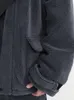 Pelliccia da uomo finta Mauroicardi invernale spessa calda giacca oversize in sherpa grigio scuro da uomo con cappuccio con zip soffice e sciolto cappotto di agnello casual 220924