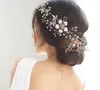 ヘッドピースの髪の花の花の花の花輪リボンクリスタル装飾ヘアバンドアクセサリーギフトガールフレンド聖体