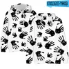 Męskie bluzy z kapturem czarne z kapturem 3D Halloween mężczyźni bluzy kobiety unisex topy jesienne zimowe kazane chłopcy dziewczęta Hip Hop pullover