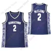 Mitch 2020 Новый NCAA College Georgetown Hoyas Jerseys 2 Mac McClung баскетбол Джерси белый флот серой размер